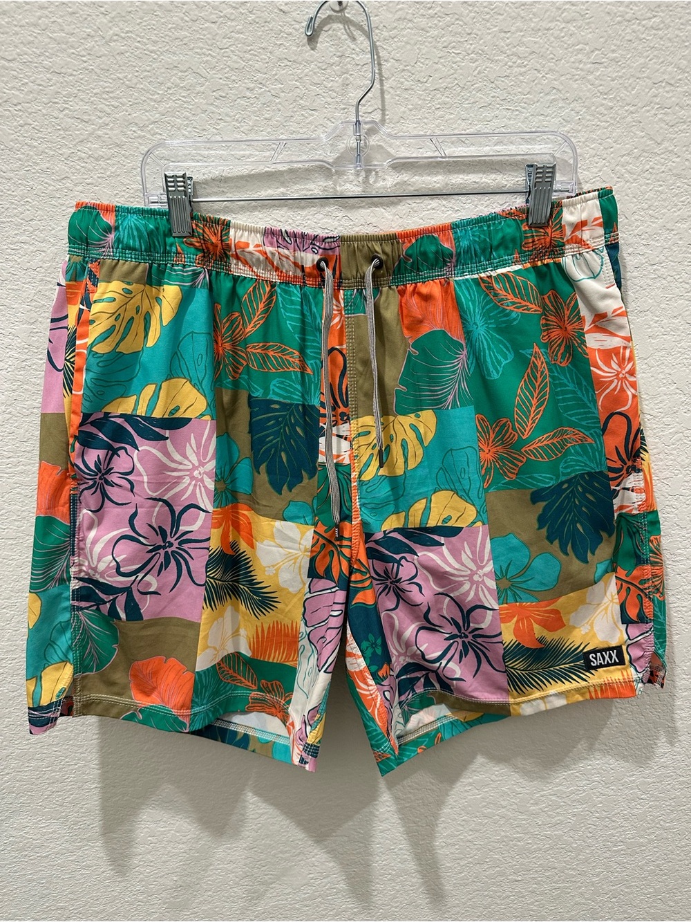 SAXX Oh Buoy 2N1 Tropical Floral Swim Trunks Men’s XL BallPark Pouch